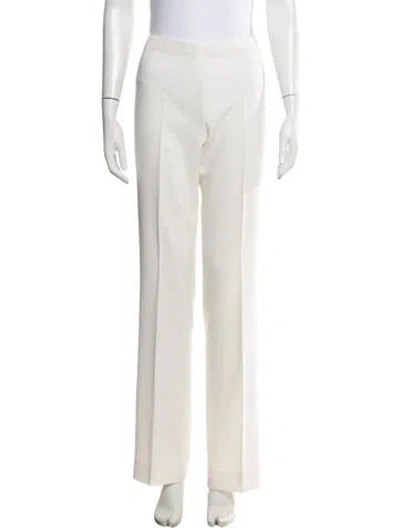 Pre-owned Akris Wool Straight Leg Pants In Neutrals