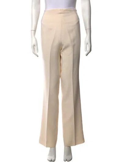 Pre-owned Akris Wool Straight Leg Pants In Neutrals