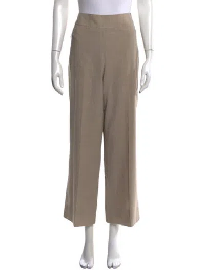 Pre-owned Akris Wool Straight Leg Pants In Neutrals