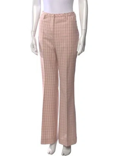 Pre-owned Akris Wool Straight Leg Pants In Pink