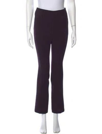 Pre-owned Akris Wool Straight Leg Pants In Purple