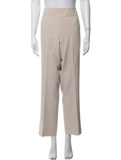 Pre-owned Akris Wool Straight Leg Pants In Purple