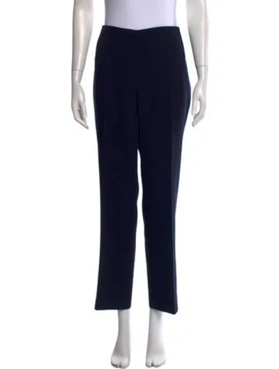 Pre-owned Akris Wool Straight Leg Pants W/ Tags In Blue