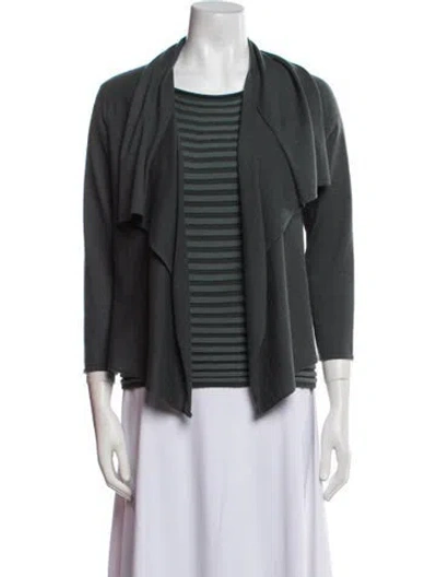 Pre-owned Akris Wool Striped Set In Black
