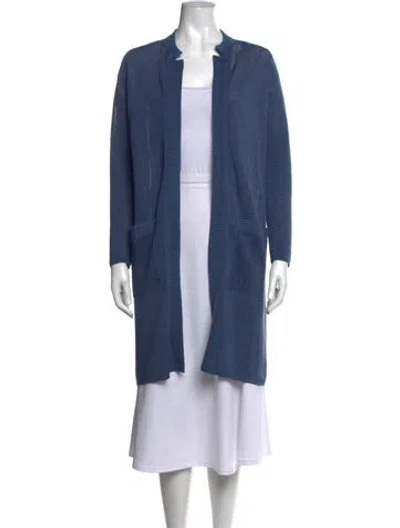 Pre-owned Akris Wool Striped Sweater In Blue