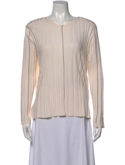 Pre-owned Akris Wool Striped Top In Neutrals
