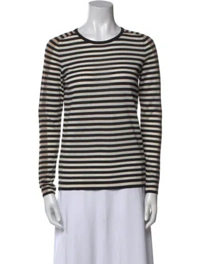 Pre-owned Akris Wool Striped T-shirt W/ Tags