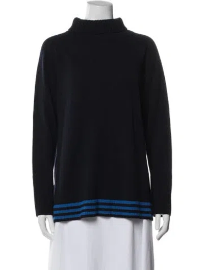 Pre-owned Akris Wool Turtleneck Sweater In Black