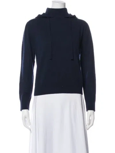 Pre-owned Akris Wool Turtleneck Sweater In Blue