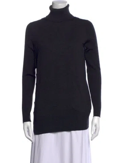 Pre-owned Akris Wool Turtleneck Sweater In Blue