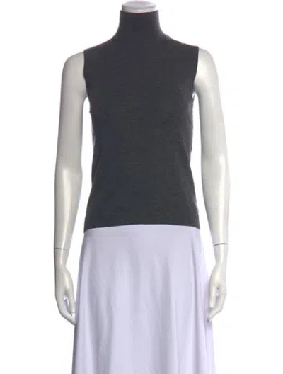 Pre-owned Akris Wool Turtleneck Top W/ Tags In Brown