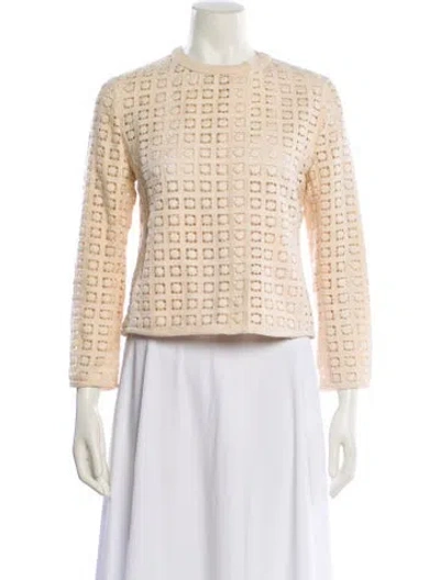 Pre-owned Akris Wool Tweed Pattern Jacket In Neutral