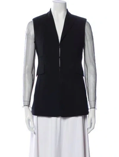 Pre-owned Akris Wool Vest In Black