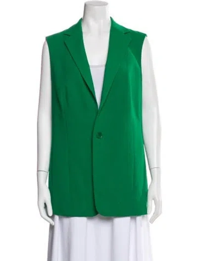 Pre-owned Akris Wool Vest In Green