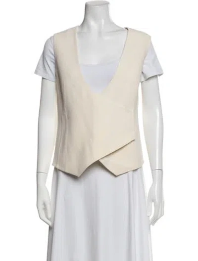 Pre-owned Akris Wool Vest W/ Tags In White
