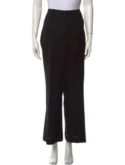 Pre-owned Akris Wool Wide Leg Pants In Black