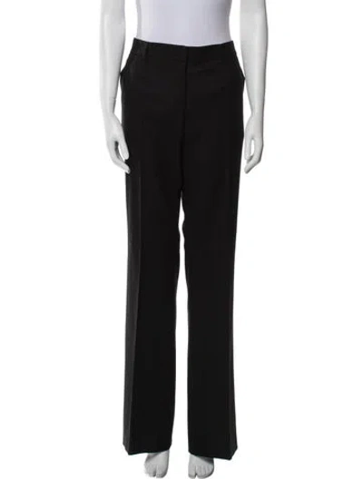 Pre-owned Akris Wool Wide Leg Pants In Black