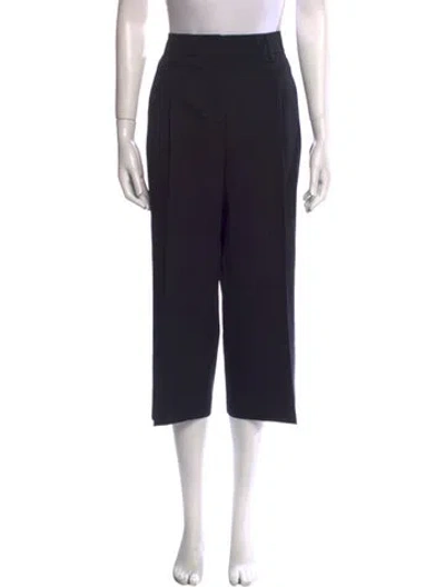 Pre-owned Akris Wool Wide Leg Pants In Black