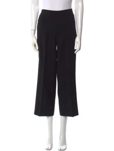 Pre-owned Akris Wool Wide Leg Pants In Black