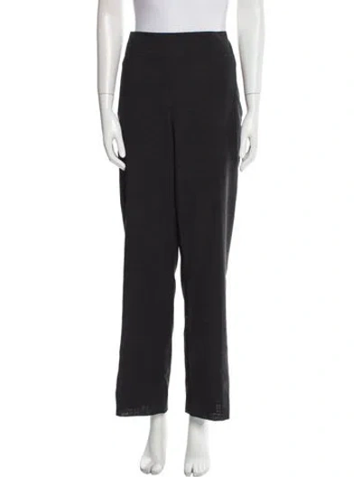 Pre-owned Akris Wool Wide Leg Pants In Black