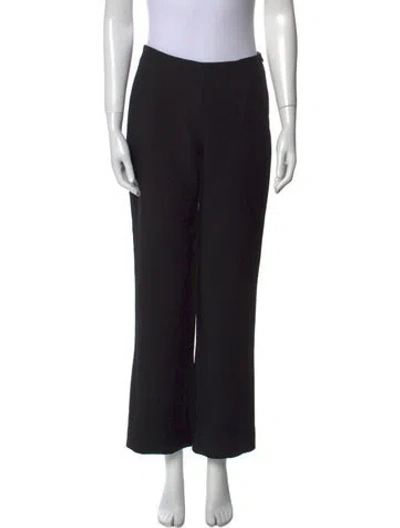 Pre-owned Akris Wool Wide Leg Pants In Black
