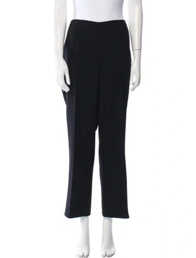 Pre-owned Akris Wool Wide Leg Pants In Black