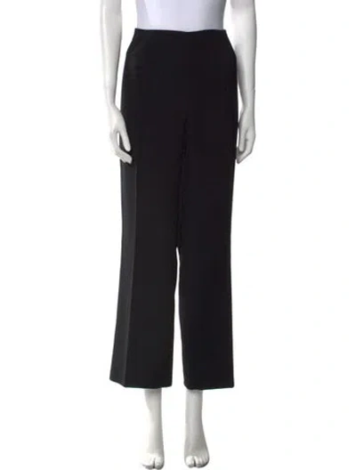 Pre-owned Akris Wool Wide Leg Pants In Black