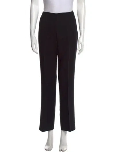 Pre-owned Akris Wool Wide Leg Pants In Black
