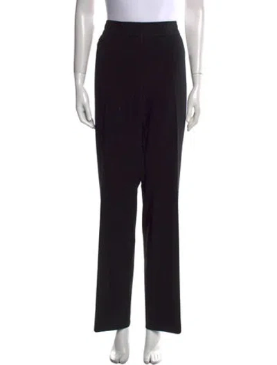 Pre-owned Akris Wool Wide Leg Pants In Black