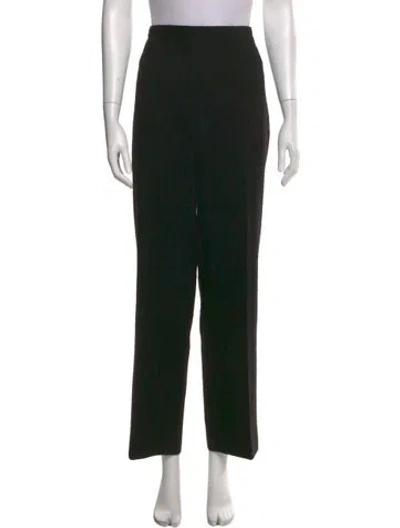 Pre-owned Akris Wool Wide Leg Pants In Black