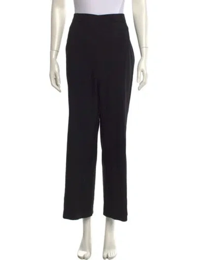 Pre-owned Akris Wool Wide Leg Pants In Black