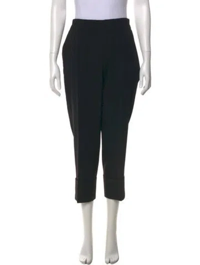 Pre-owned Akris Wool Wide Leg Pants In Black