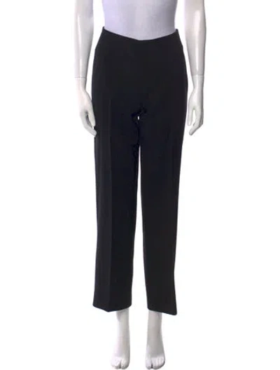 Pre-owned Akris Wool Wide Leg Pants In Black