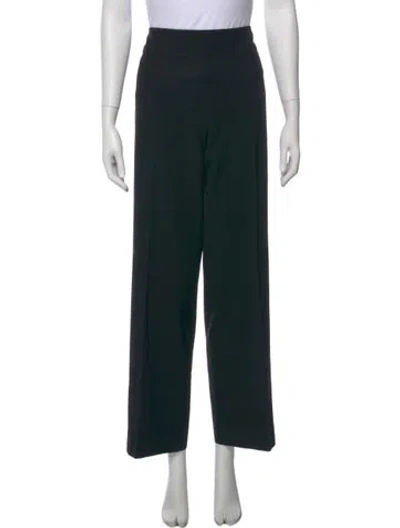 Pre-owned Akris Wool Wide Leg Pants In Black
