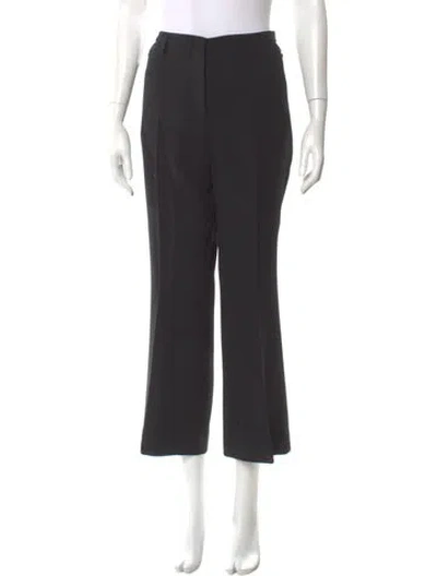 Pre-owned Akris Wool Wide Leg Pants In Black