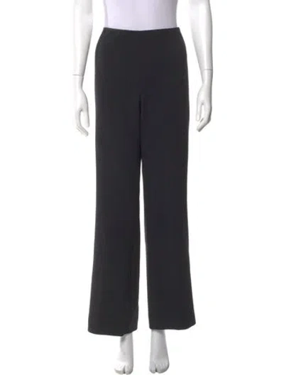 Pre-owned Akris Wool Wide Leg Pants In Black