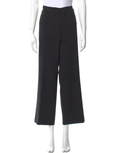 Pre-owned Akris Wool Wide Leg Pants In Black