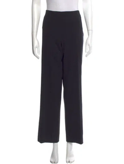 Pre-owned Akris Wool Wide Leg Pants In Black