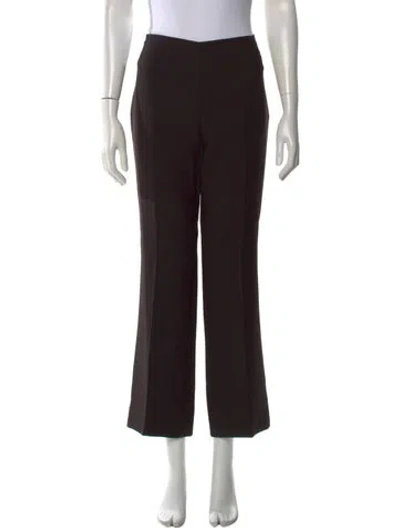 Pre-owned Akris Wool Wide Leg Pants In Black
