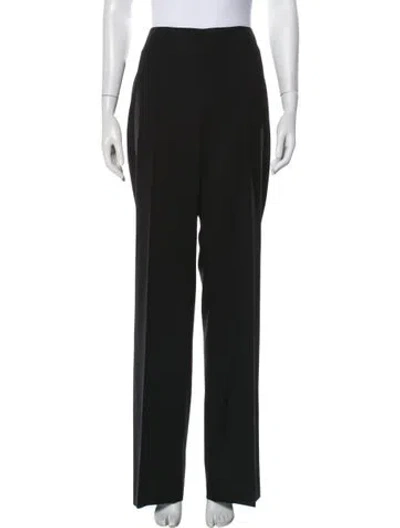 Pre-owned Akris Wool Wide Leg Pants In Black