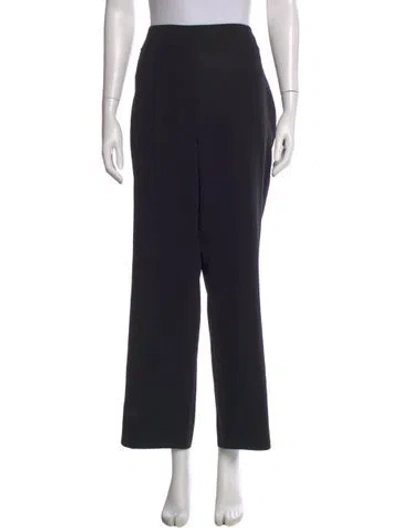 Pre-owned Akris Wool Wide Leg Pants In Black