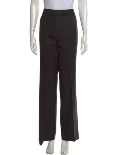 Pre-owned Akris Wool Wide Leg Pants In Black