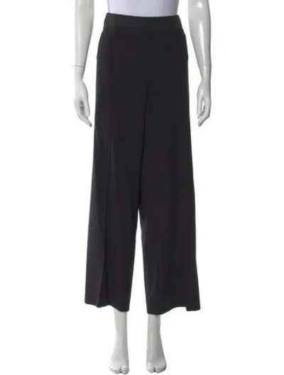 Pre-owned Akris Wool Wide Leg Pants In Black