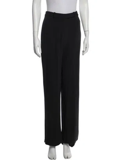 Pre-owned Akris Wool Wide Leg Pants In Black