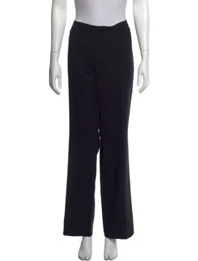 Pre-owned Akris Wool Wide Leg Pants In Black