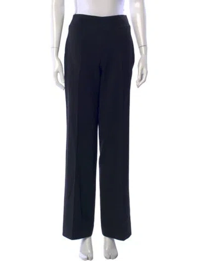 Pre-owned Akris Wool Wide Leg Pants In Black