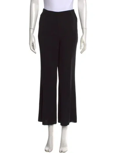 Pre-owned Akris Wool Wide Leg Pants In Black