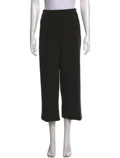 Pre-owned Akris Wool Wide Leg Pants In Black