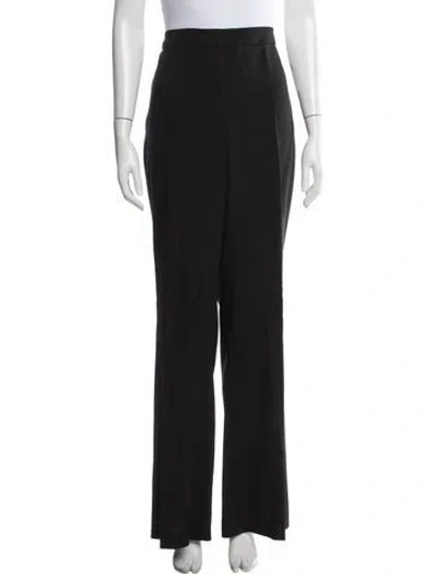 Pre-owned Akris Wool Wide Leg Pants In Black