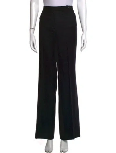 Pre-owned Akris Wool Wide Leg Pants In Black